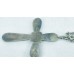 Silver 925 Indigenous Style Turquoise Cross 6" Tall and Heavy 26" 925 Chain