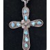 Silver 925 Indigenous Style Turquoise Cross 6" Tall and Heavy 26" 925 Chain