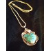 Vintage Native American Sterling Silver and Turquoise Pendant with Sterling Silver Chain